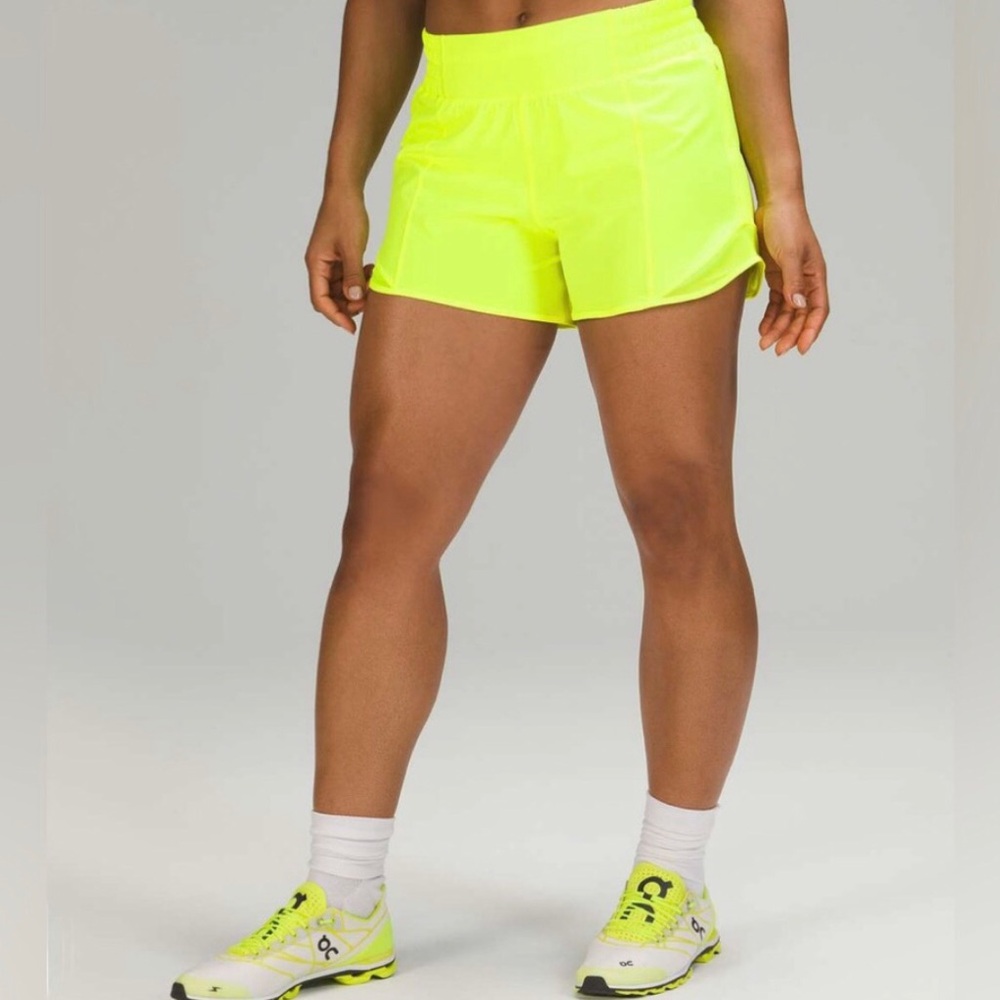 Lululemon Hotty Hot High-Rise Short Highlight Yellow neon Women’s Size 8